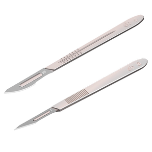 医用手术刀3/4号刀架加厚型不锈钢型号多金环无菌手术碳钢刀片