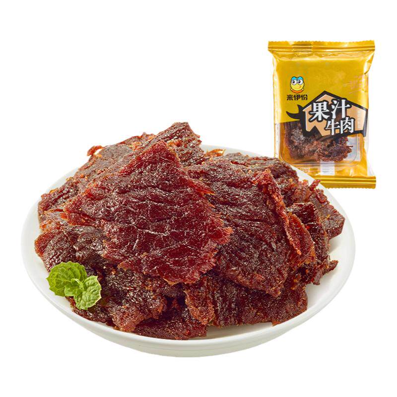 来伊份果汁牛肉干500g菠萝梅子味