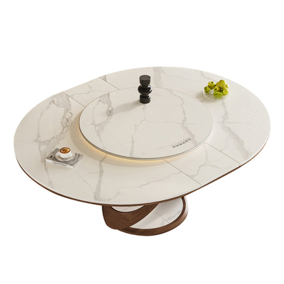 中古风语音智能岩板餐桌