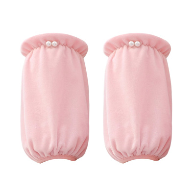 秋冬新款珍珠袖套羽绒服防脏袖头