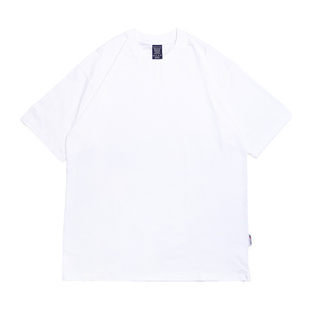 hiphop纯白T恤短袖男嘻哈说唱街舞90s美国街头纯色宽松肥大打底