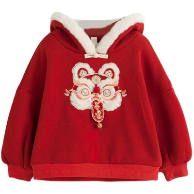 贝优可加厚冬季女童中国风汉服