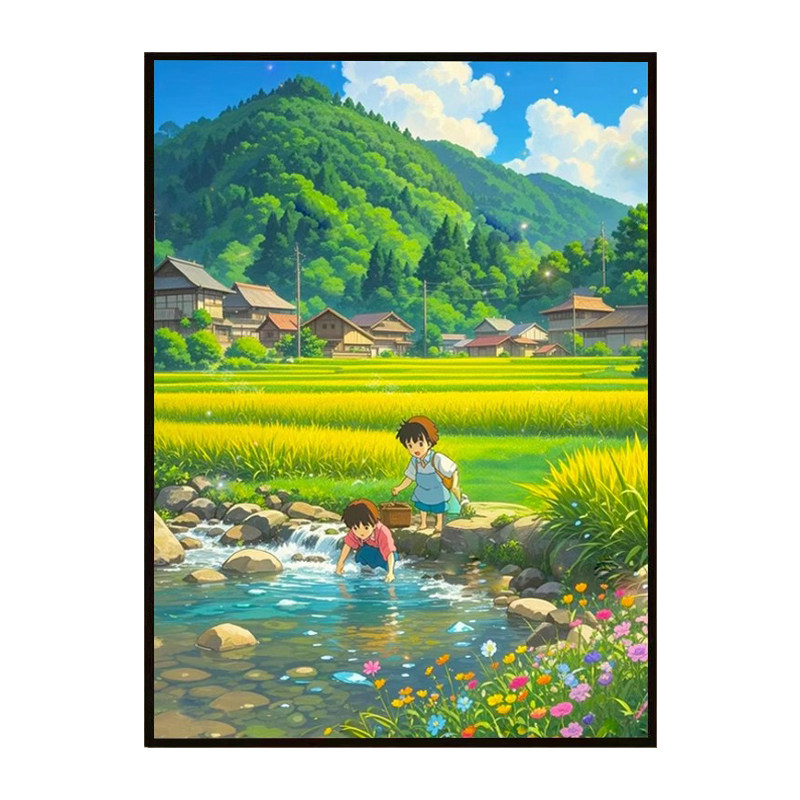 治愈系宫崎骏田园风桌面摆画