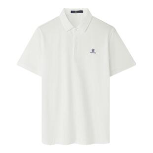 HLA/海澜之家艺术家联名短袖POLO衫25春夏新高周波提花时尚上衣男