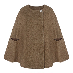 巨看的早秋季衣女新斗篷披肩外搭小香风外套上衣女插肩袖女装外套