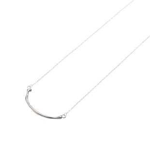 纹砖Veinsbrick《白南枝》简简单单的白金色树枝枝条纯银S925项链