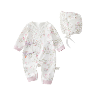 新生婴儿衣服春秋季连体衣a类0到3个月宝宝小公主打底哈衣初生女9