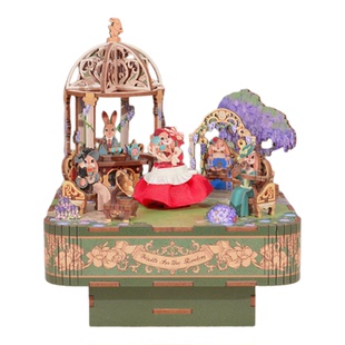 同趣拼装花间圆舞曲八音盒diy手工音乐盒童趣积木拼图生日礼物女