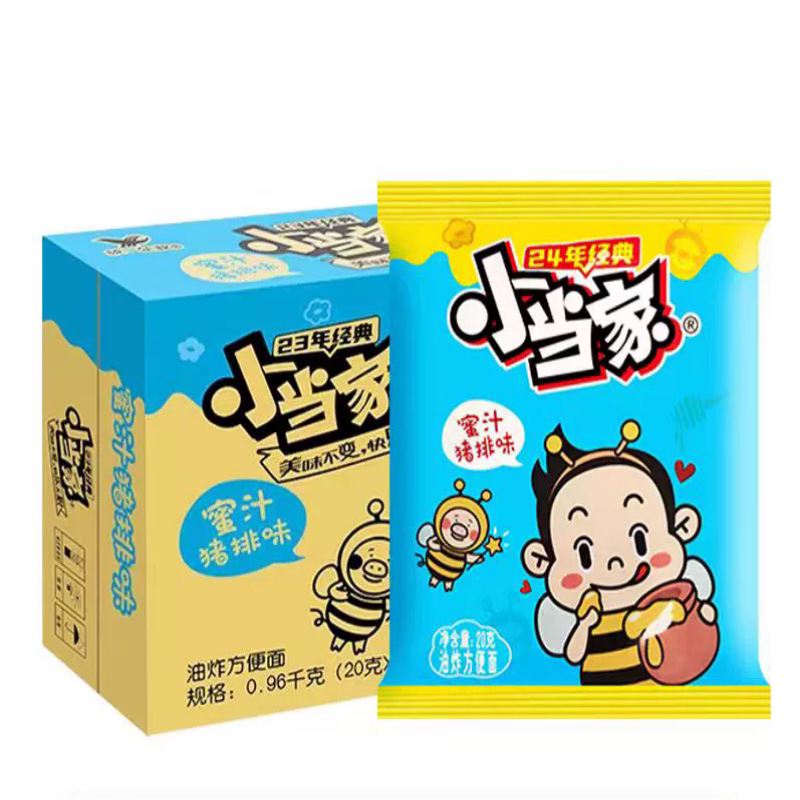 统一小当家干脆面干吃面整箱香辣蟹方便面怀旧小吃休闲零食食品
