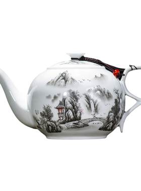 大号陶瓷家用青花瓷釉下彩大茶壶
