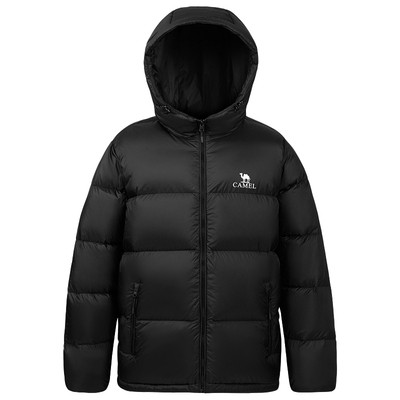骆驼火山情侣款连帽羽绒服冬季