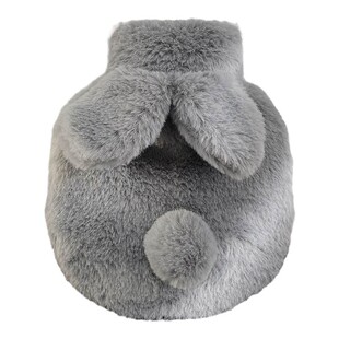 可爱卡通兔毛绒热水袋注水PVC热水袋便捷式女生学生暖宝宝暖手袋