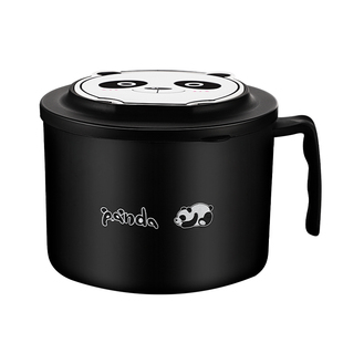 304不锈钢泡面碗带盖大容量碗宿舍用学生带手柄可沥水特大号饭盒