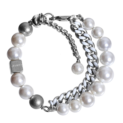 可调节长度白色钛钢嘻哈风古巴链