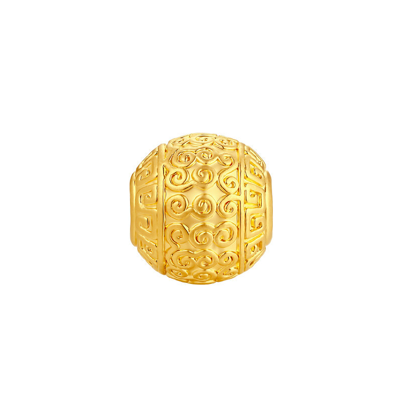 千年珠宝黄金转运珠女足金999金珠DIY手链小金珠手串新款正品送礼