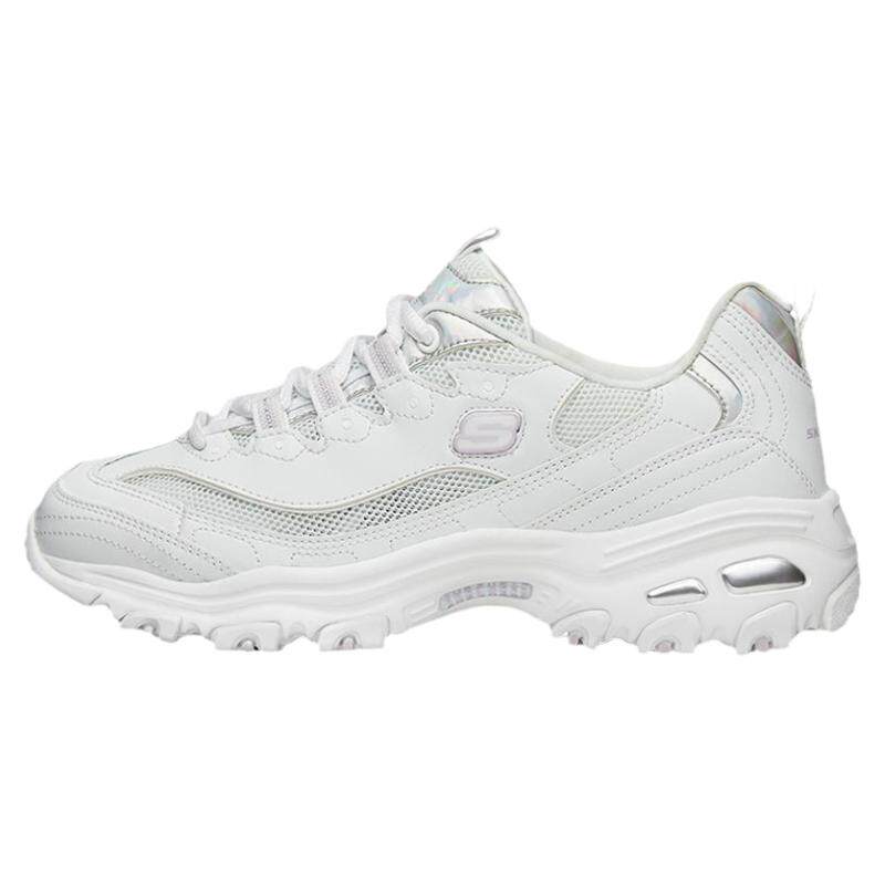 Skechers斯凯奇女鞋春夏季款女款透气小白鞋复古老爹鞋运动熊猫鞋