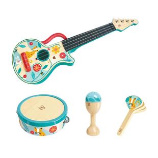 Hape四合一尤克里里套装3岁+儿童宝宝入门级音乐玩具培养乐感男女