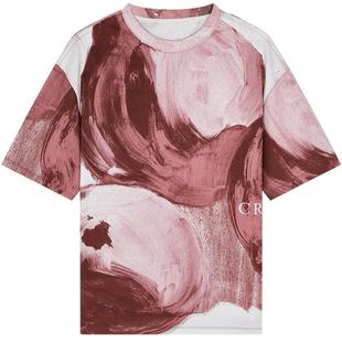 速写男装夏季新款短袖T恤水果印花设计感潮流前卫宽松时髦上衣