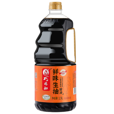 巧媳妇鲜味生抽1.9L大桶家用酿造酱油炒菜凉拌卤炖调味提鲜厨房