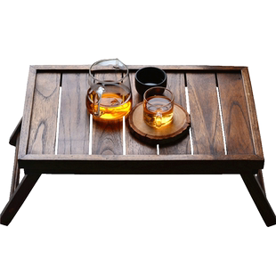 泰国进口实木卧室折叠小桌子飘窗小茶桌几榻榻米家用炕头桌便携式