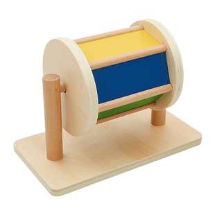 蒙氏教具纺织鼓旋转彩虹婴儿益智国际版宝宝儿童玩具早教蒙特梭利