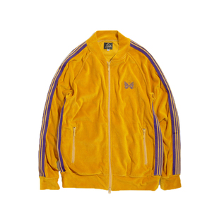 Needles track黄色天鹅丝绒蝴蝶夹克日系潮流休闲运动外套男女款