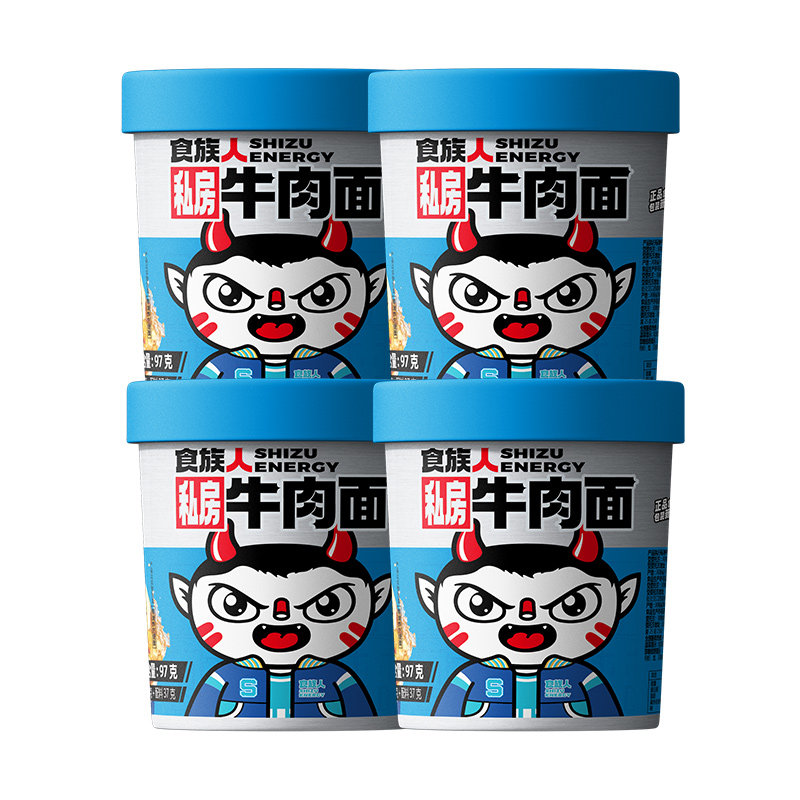 【双休购产品】食族人私房牛肉面锁鲜宿舍非油炸方便泡面即食整箱