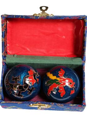 手球健身球八卦景泰蓝