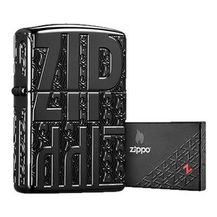 ZIPPO官方旗舰店之宝天禄遗韵黑冰精雕防风煤油打火机生日礼物