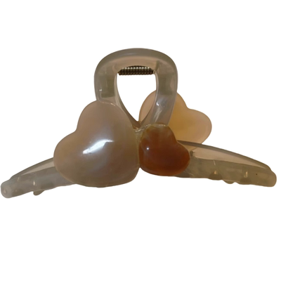 拼色爱心大抓夹鲨鱼夹高级感发夹