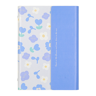 花卉笔记本子高颜值a5活页本可拆卸替换芯简约ins大学生考研记事本空白本读书摘抄日记本办公工作会议记录本