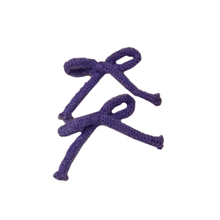 彩色蝴蝶结针织毛线一字发夹子女本命年红色发卡头饰紫色女童发饰