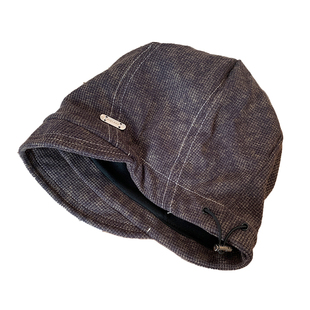 复古美式堆堆帽女秋冬显脸小百搭针织冷帽大头围街头小众包头帽子