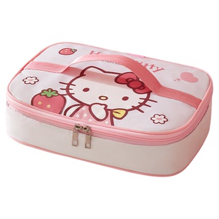 hellokitty饭袋便当包保温小学生专用可微波提饭KT大容量午餐便携