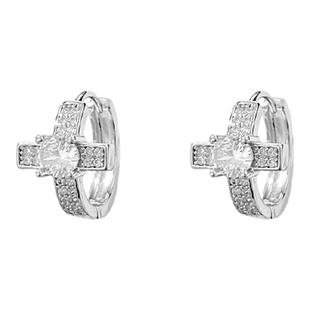 小众十字架耳环女款独特漂亮耳钉轻奢高级感气质大气耳饰精致配饰