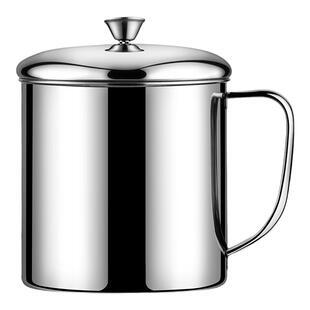 口杯304不锈钢带盖水杯茶杯茶缸子幼儿园儿童带手柄铁杯子小水杯
