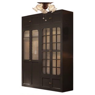 中古风卧室衣柜挂衣式收纳柜钢制简约家用铁皮柜儿童无甲醛储物柜