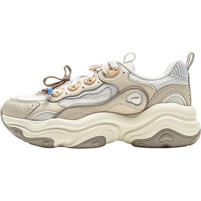 李宁蜜糖女低帮休闲鞋反光运动鞋