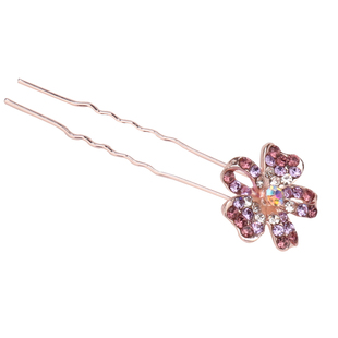 头饰水钻插针成人盘发U型夹发簪新娘盘发发插丸子头发饰品发叉女