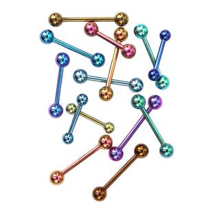 ShinmaF-136高抛光钛合金 外螺纹 舌钉舌环乳钉耳钉耳桥钉穿刺饰