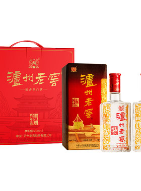 泸州老窖 六年窖头曲 500ml*2瓶大展宏图礼盒 浓香型白酒宴请送礼