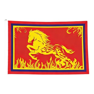 象王行火焰马旗帜演出万马奔腾表演道具大气开场舞锦旗开得胜专业舞蹈旗道具马年武术演出手持龙旗子舞台表演