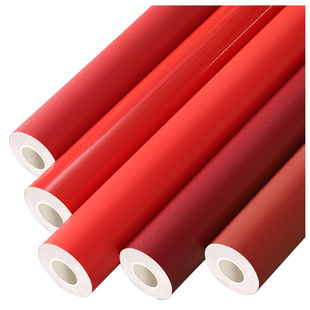 红色加厚贴纸自粘墙纸防水防潮装饰背景墙面中国红故宫红色壁纸贴