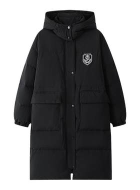 日系JK藤野高学院风羽绒服中长款