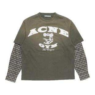 ACNE STUDIOS 25秋冬新款男士宽松长袖圆领T恤银泰百货 301574