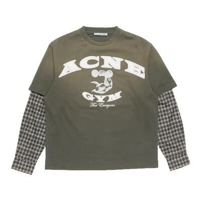 ACNE STUDIOS 秋冬新款男士宽松长袖圆领T恤银泰百货 301574