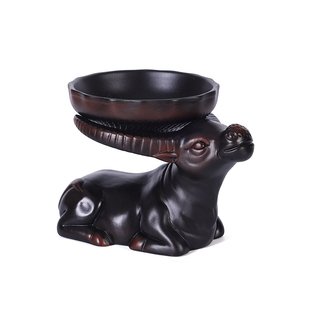 紫陶福牛茶宠家用泡茶神器陶瓷茶漏茶滤网泡茶过滤器茶隔茶叶滤网