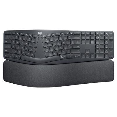 罗技ERGO K860无线蓝牙人体工学键盘分体式商用电脑办公掌托拆包