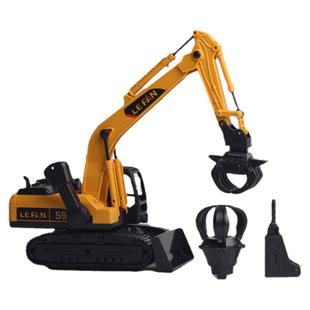 儿童惯性手摇挖机玩具车儿童抓木抓石头工程车男孩宝宝挖掘机套装