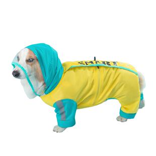 柯基专用雨衣四脚防水全包法斗中小型犬防脏神器宠物狗狗雨披衣服